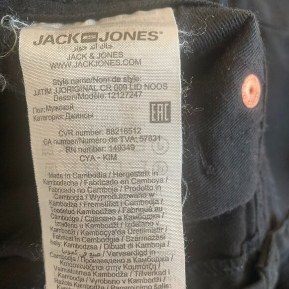 Jack & Jones Black Jeans Slim Fit Men's Size 32x32 - Picture 4 of 9